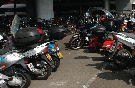 Parkierte Motorräder